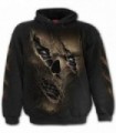THREAD SCARE - Sweatshirt à capuche gothique noir