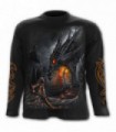 DRAGON SLAYER - Camiseta negra de manga larga