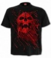 PURE BLOOD - Camiseta negra de calavera sangrienta gótica