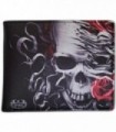 SKULLS N' ROSES - Portefeuille BiFold avec blocage RFID et boîte cadeau