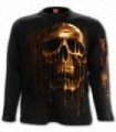 DRIPPING GOLD - T-Shirt gothique noir à manches longues