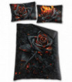 BURNT ROSE - Housse de couette simple + taie d'oreiller UK et EU