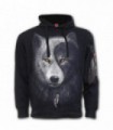 WOLF CHI - Sweat à capuche à poches latérales noir (uni)