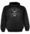 DEATH FOREVER - Sudadera negra con capucha