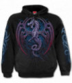 DRAGON BORNE - Sweatshirt gothique noir avec capuche