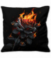 FLAMING ROSE - Square gothic cushion
