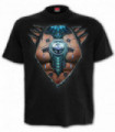 CYBER SKIN - Black futuristic T-Shirt