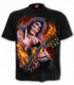 ROCKING THE DEAD - T-Shirt Guitare en feu