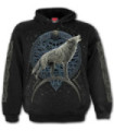 Sweatshirt à capuche avec loup celtique