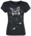 Top cuello barco niña con gatito - BRIGHT EYES