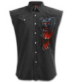 DEATH EMBERS - Sleeveless Stone Washed Worker Black (Plain)