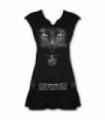 BLACK CAT - Mini-robe à clous à la taille Noir (unie)