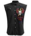 HELL FIRE CLUB - Sleeveless Stone Washed Worker Black (Plain)