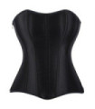 Women's Punk Solid Color Boned Overbust Corset