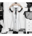 Vestido de noche de encaje gótico de encaje con empalme