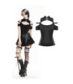 Women's Punk Off-the-shoulder Cutout Crop Top