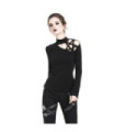 Femmes Star Short Black Goth Top