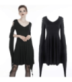 Vestidos Huecos De Cuello En V Con Mangas Largas Enganchadas Para Mujer