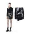 Mujeres Punk Brillante Irregular PU Faldas cortas Butt-abrazando