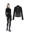 Women's Punk Ripped Mesh Splice Shirt