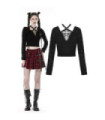 Camiseta de tirantes con ojales rasgados de mujer Punk Plunging