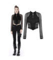Top de malla punk con ojales para mujer