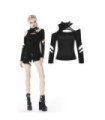 Women's Punk Halterneck Cutout Long Sleeved Top