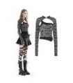 Women's Punk Cheongsam Collar Ripped Cutout Blouse