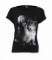 WOLF PUPPY - Boatneck Cap Sleeve Top Black (Plain)