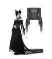 Women's Gothic Off Shoulder Flared Sleeved Mesh Blouse