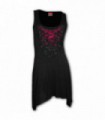 BLOOD ROSE - Robe camisole à bas gothique noir (uni)