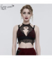 Women's Gothic Strappy Cutout Lace Bustier