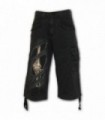 BONE RIPS - Vintage Cargo Shorts 3/4 Long Black (Plain)