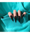 Parche de uñas negro gótico punk sobredimensionado para mujer