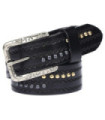 Ceinture gothique cloutée gaufrée à diamants pour hommes