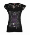 CORSET WAISTED - Dentelle à manches superposées Top Noir