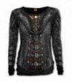 GOTHESS WRAP - Allover Baggy Top  Black