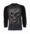 STITCHED UP - Raglan Contraste Manches Longues Charbon Noir (Nature)