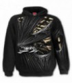 BONE SLASHER - Allover Hoody Black