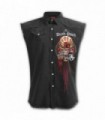 5FDP - ASSASSIN - Sleeveless Stone Washed Worker Black (Plain)