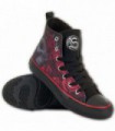 Chaussures gothiques Sneakers pour femme modèle BLOOD ROSE