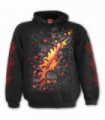 SKULL LAVA - Sudadera negra con capucha (uni)