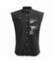 SHADOW MASTER - Camisa de trabajo negra lavada sin mangas (uni)