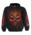 SKULL BLAST - Sweat à capuche noir (uni)