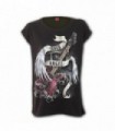 ROCK ANGEL - Camiseta con mangas levantadas y mangas anchas (color sólido)
