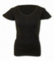 URBAN FASHION - Cap Sleeve V NeckTop Noir (uni)