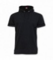 URBAN FASHION - Camiseta negra de algodón fino con capucha (uni)