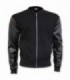 URBAN FASHION - Blouson de bombardier avec manches en cuir PU (uni)