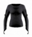 GOTHIC ROCK - Slashed Goth Glove Top Black (Plain)