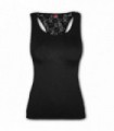 GOTHIC ELEGANCE - Top en dentelle Racerback noir (uni)